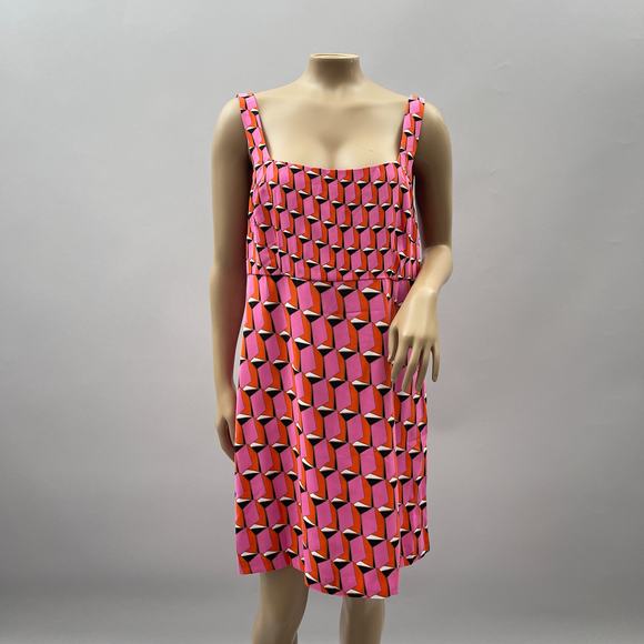 Diane Von Furstenberg Dresses & Skirts - Diane Von Furstenberg x Target Dress Women 14 Pink 90s Shift Modern Geo Mini NWT